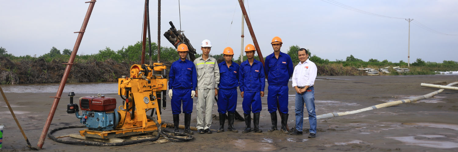Đội khoan khảo sát địa chất dự án BOT cầu Bạch Đằng